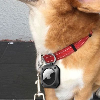 2. Tech-Protect Rough Pro Case for Apple AirTag 1/2 with Ring - Black