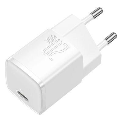 6. Baseus Cube 20W PD USB-C Wall Charger - White