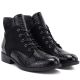 8. Women's patent leather ankle boots, black, Vinceza HX27-16524