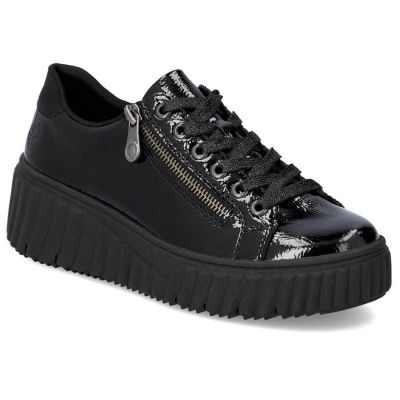 4. Rieker W N2501-00 black wedge shoes