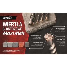 MAKITA SDS MAX DRILL 14x 200x 340mm MAXI MAK 6-CUT