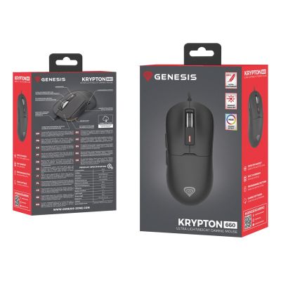 10. GENESIS Krypton 660 Gaming Mouse Right Side USB Type-A Optical 12000 DPI