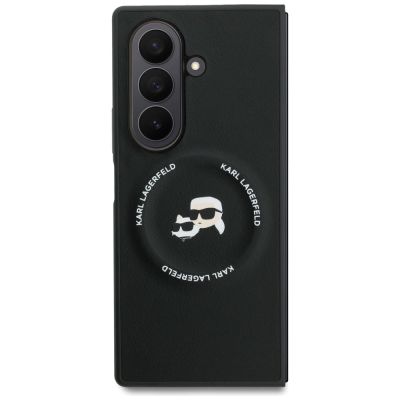 2. Karl Lagerfeld Karl&Choupette Logo MagSafe Case for Samsung Galaxy Z Fold7 - Black