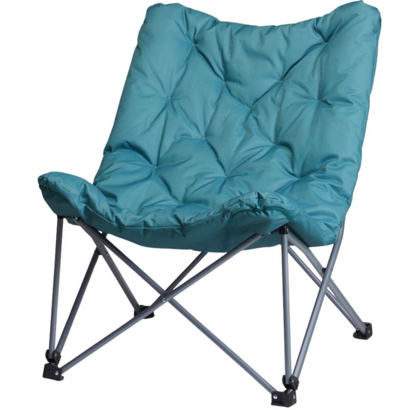 2. REDCLIFFS HIGH DELUXE CAMPING CHAIR WITH CUSHION BLUE