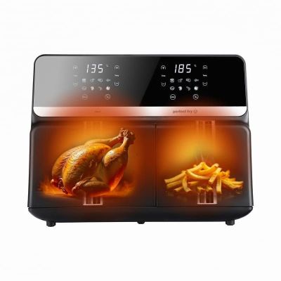 19. ELDOM FAT-FREE FRYER FR200 9 L, 2200W, TWO INDEPENDENT DRAWERS, 8 PROGRAMS, LED DISPLAY, TEMP. 80°C–200°C