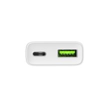 NATEC RIBERA GAN SLIM WALL CHARGER USB-A USB-C 20W WHITE