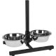 5. DOG AND CAT BOWL STAINLESS STEEL ON STAND 1.8L 2 PCS