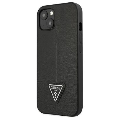 2. Guess GUHCP13SPSATLK iPhone 13 mini 5,4 "black / black hardcase SaffianoTriangle Logo