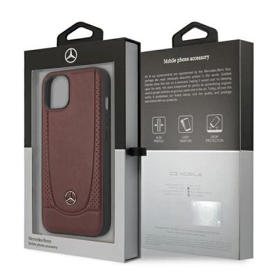 8. Mercedes Leather Urban Bengale Case for iPhone 13 / 14 / 15 - Burgundy