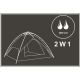 36. 3-PERSON AUTOMATIC TENT 2IN1 HOLIDAY 210x180x140CM