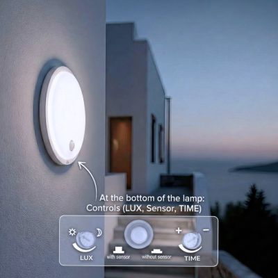 11. MACLEAN LED LAMP WITH MOTION SENSOR, PIR SENSOR, WHITE, 10W, IP65, 1000LM, NEUTRAL COLOR MCE525 W