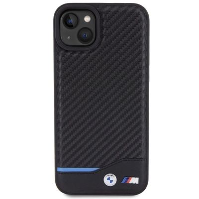 3. BMW Leather Carbon case for iPhone 15 Plus - black