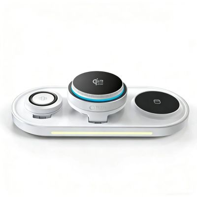 5. Tech-Protect A51 MagSafe 3-in-1 25W QI2.2 Wireless Charger - White