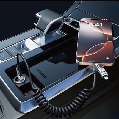 3. Dudao L20 Pro 4-in-1 USB-A / USB-C - Lightning / USB-C Cable - Black