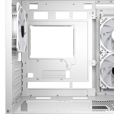 9. Sharkoon MK6 RGB Micro-ATX Computer Case 1xGlass White