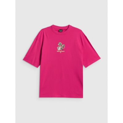 4. Women's loose T-shirt with print 4F 4FRSS26TTSHF3706-53S