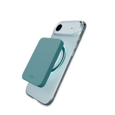 4. Puro Lite Mag TPU+PC Case Compatible with MagSafe for iPhone 17 Air - Transparent with Turquoise Ring