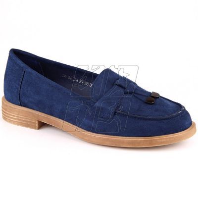 Vinceza W JAN281 blue suede low-heeled shoes