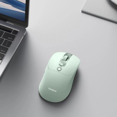 9. Baseus Editor Wireless Computer Mouse with 800mAh Battery and Battery Status Indicator - Green
