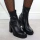 7. Black Women's Block Heel Ankle Boots Potocki 12419