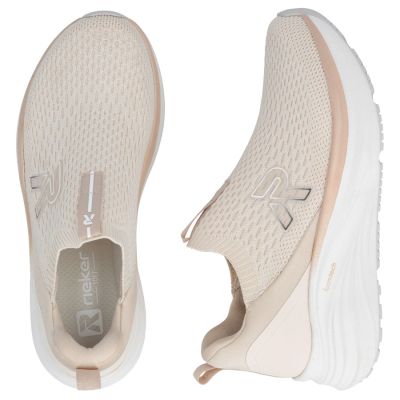 5. Beige Rieker W4100-60 slip-on sneakers