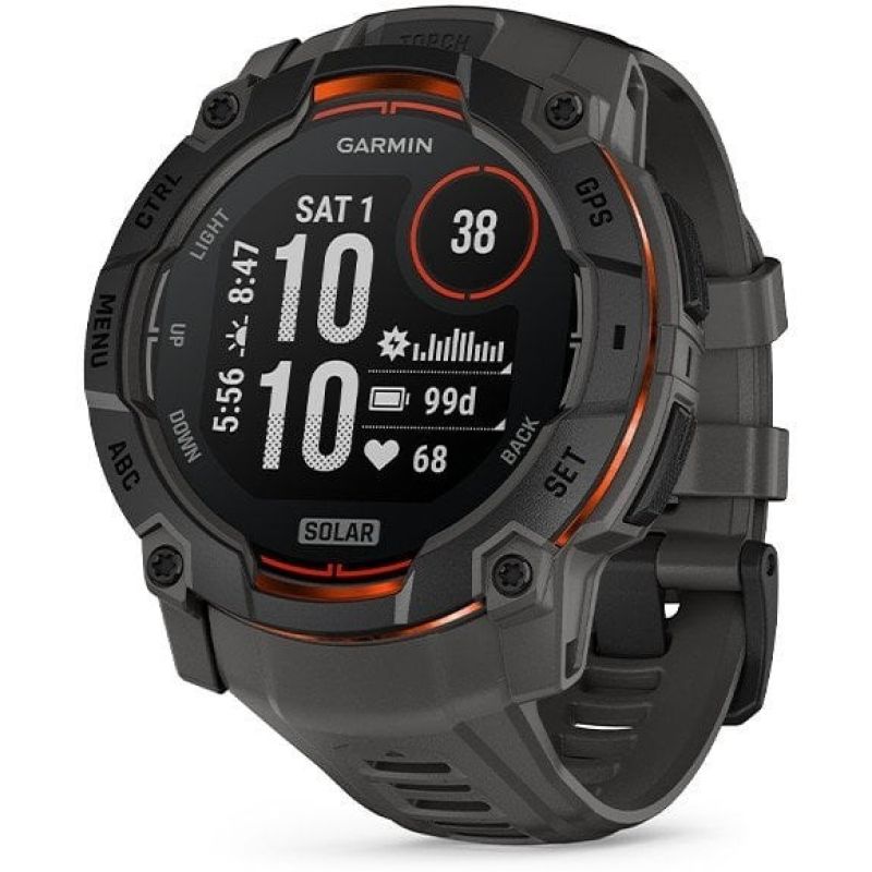 7. GARMIN Instinct 3 50mm SOLAR Black Smartwatch