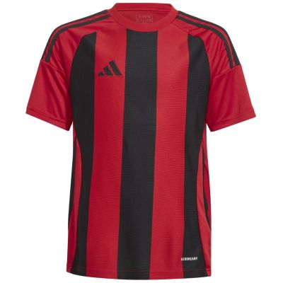 6. adidas Striped 24 Kids T-Shirt Red and Black IW2131