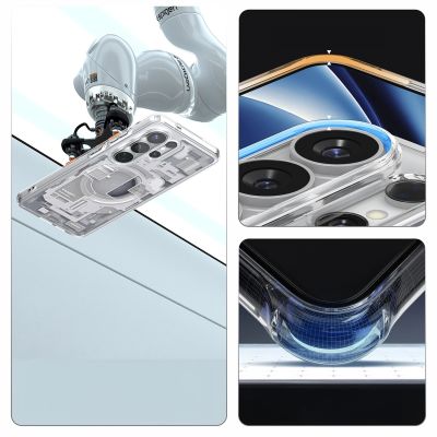 18. Spigen Ultra Hybrid Mag MagSafe Case for Samsung Galaxy S26 Ultra Zero One - Clear and White