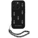 2. Karl Lagerfeld Saffiano Crystals w/Chain iPhone 16 Pro Case - Black