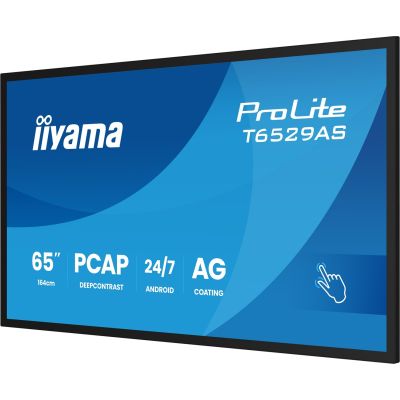 8. Interactive Display iiyama T6529AS-B1AG 65" All-In-One 3840x2160 4K UHD 4GB RAM 32GB Memory Android 14 2xHDMI+USB-C VESA 400x400
