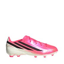 Adidas F50 Hyperfast League FG kids' soccer shoes pink HQ5161
