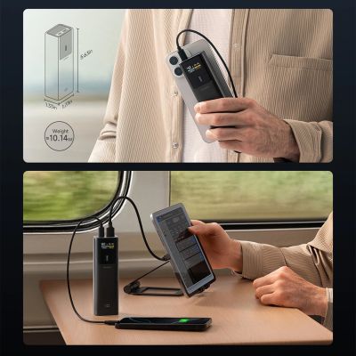 5. Powerbank Cuktech CKPB100PGLBL 150W 10000mAh USB-C USB-A - black