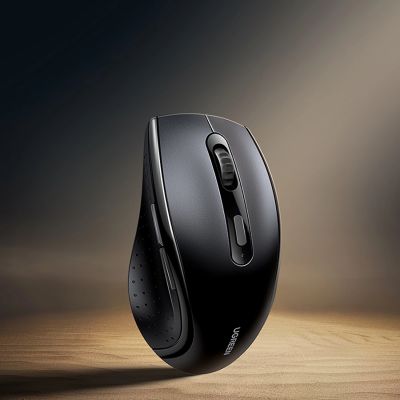 3. Ugreen Wireless Ergonomic Optical Mouse - Black