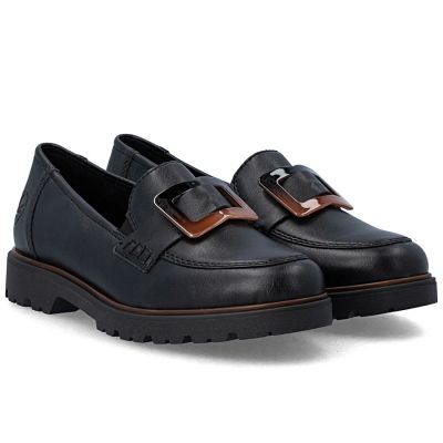 10. Women's black lords shoes Rieker 45553-00