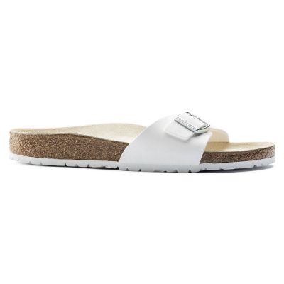 6. Birkenstock Madrid Birko-Flor White women's flip-flops regular wide (0040731)