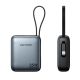 4. Vention 10000mAh 35W PD Power Bank with Built-in USB-C Cable Gray