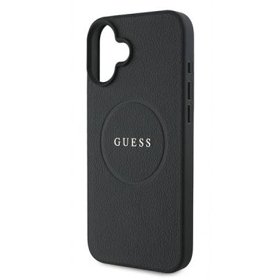 6. Guess Grained Gold Ring MagSafe case for iPhone 16 Plus - black