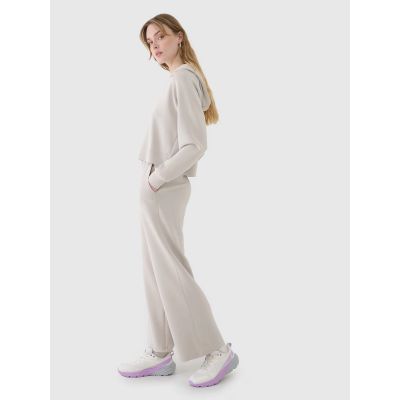 4. Women's 4F Modal Wide Leg Sweatpants 4FWSS25TTROF1011-83S
