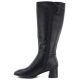 7. Black Sergio Leone KZ-31-S women's leather high-heeled boots