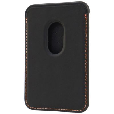 6. Lamborghini Urus D8 Genuine Leather MagSafe Magnetic Phone Wallet - Black and Red