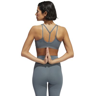 4. adidas Coreessentials Medium-Support Women's Sports Bra Gray HD7686