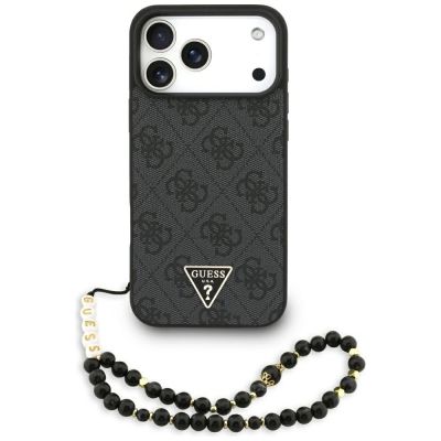 Guess 4G Strap Triangle Logo MagSafe Case for iPhone 17 Pro Max - Black