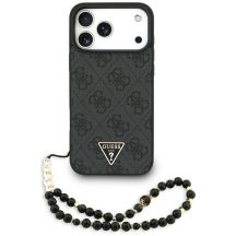 Guess 4G Strap Triangle Logo MagSafe Case for iPhone 17 Pro Max - Black