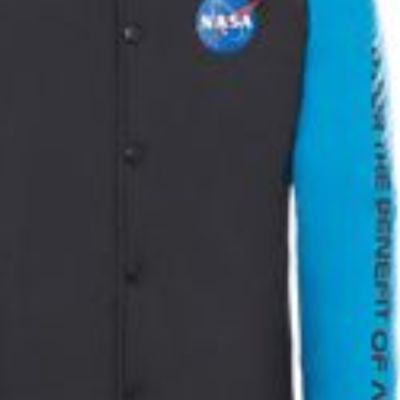 4. Vans X Space Voyager NASA Torrey Padded MTE Black Space Blue Men's Jacket - VN0A3HXZWU6