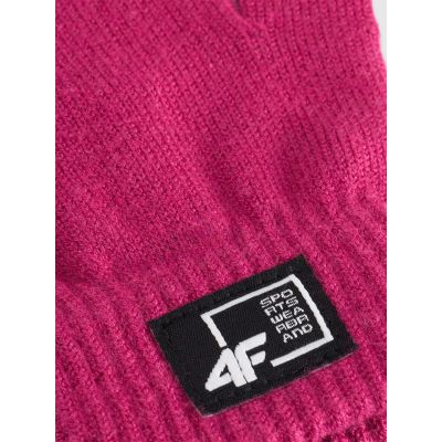 2. Children's knitted gloves with viscose 4F 4FJRAW25AGLOU146-53S