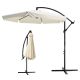 5. Extralink Black Forest Garden Umbrella with Side Panels, Large 3m Beige Cantilever Patio Umbrella with Hexagon Bracket Beige, Black