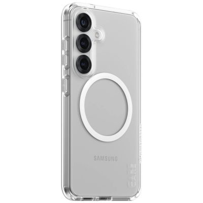2. CARE by PanzerGlass Flagship Urban Combat White QI Case for Samsung Galaxy S25 - Transparent