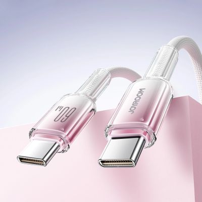 9. Joyroom S-A42 Crystal-Clear Series 60W USB-C - USB-C cable 1.2m - white