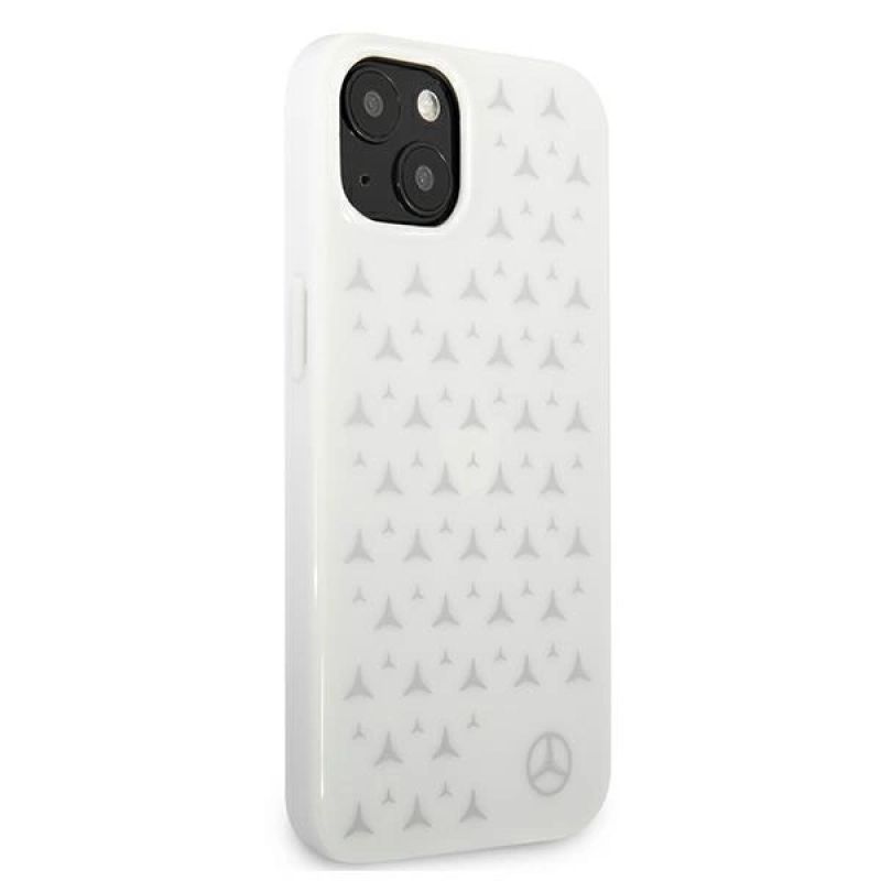 4. Mercedes Silver Stars Pattern Case for iPhone 13 mini - White