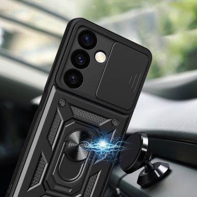 5. Hybrid Armor Camshield armored case for Samsung Galaxy S24+ with camera cover - black